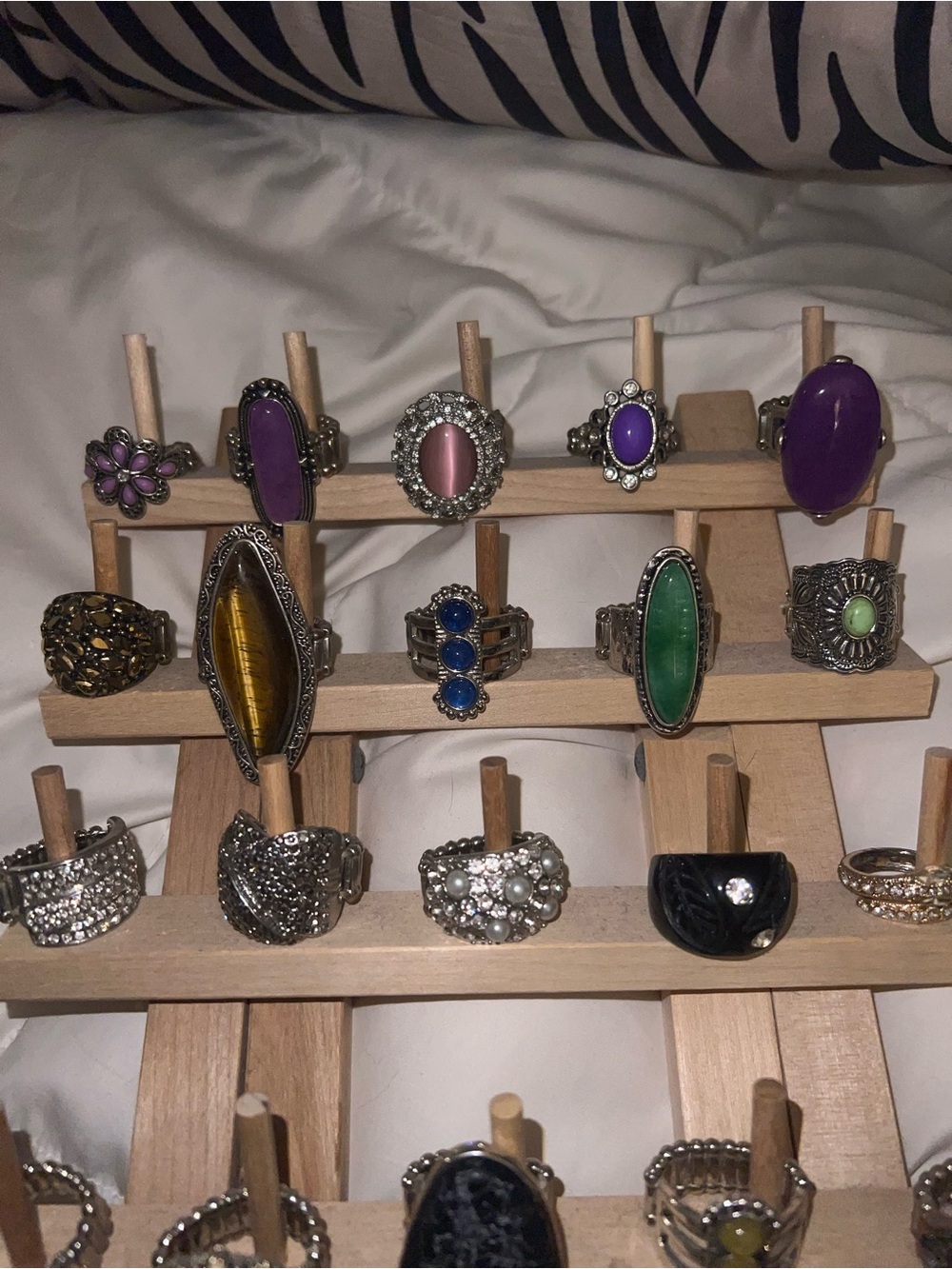 Paparazzi Assorted Women's Fashion Rings in Purple, Green, Blue, Gold and Black